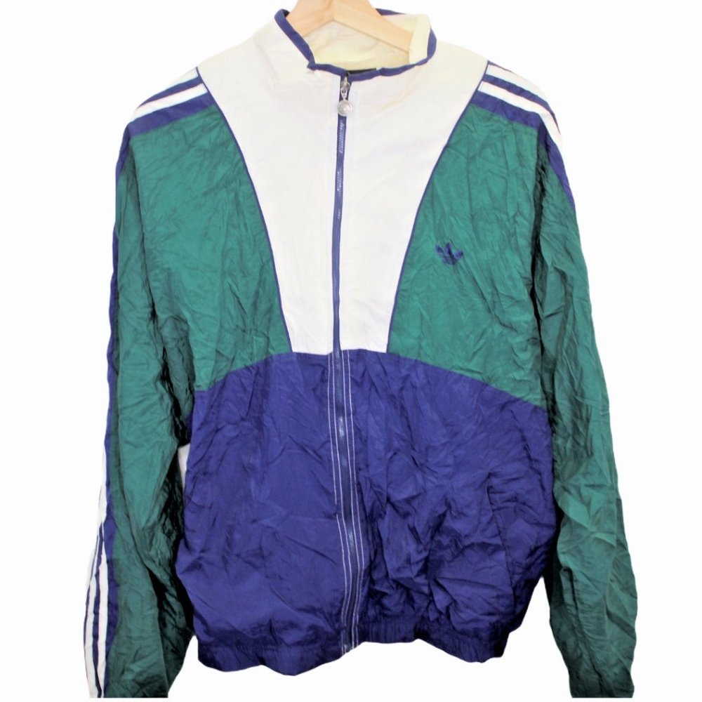 X85 Vintage Adidas Trefoil Windbreaker Jacket